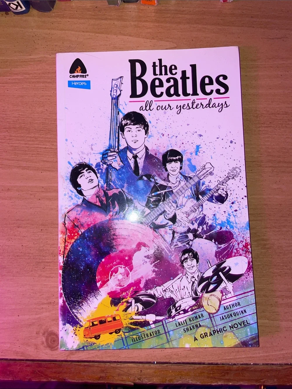 The Beatles: All Our Yesterdays Graphic Novel - Colorful Book Cover